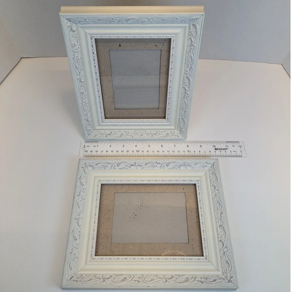 Green Tree Gallery Distressed Ornate Picture Frames Set of Two - Shabby Chic